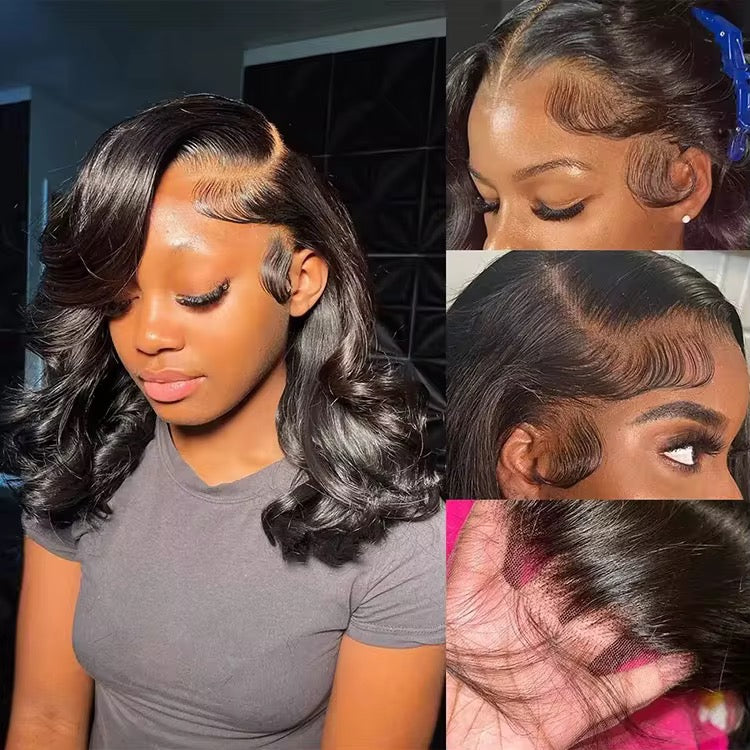 Raw Indian Bob Hair HD Lace Front Wig - 100% Glueless Full Lace