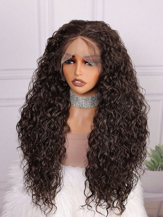 Chocolate Brown Soft Deep Lace Front Wig (Human Blend)