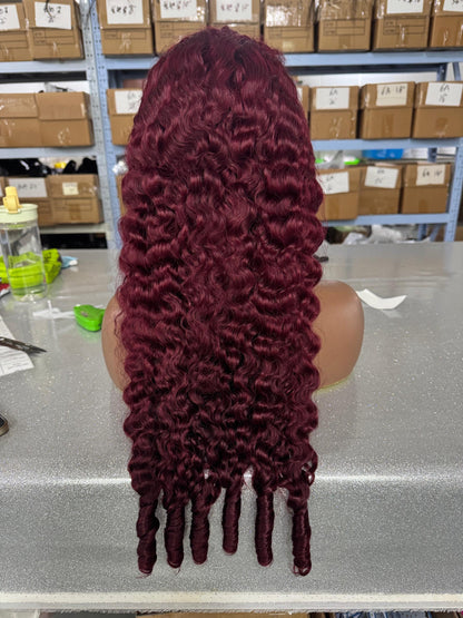 99J Burgundy HD Transparent Lace Front Wig – 13x4 Pre-Plucked Body Wave