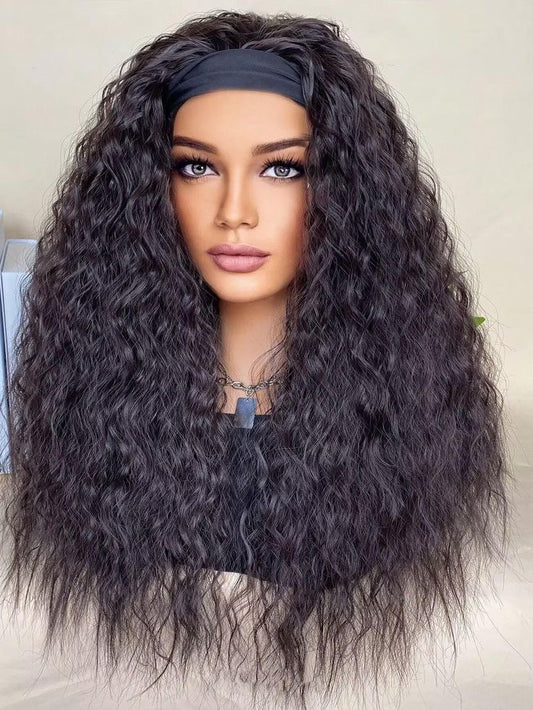 Curly Headband Wig (Human Blend)