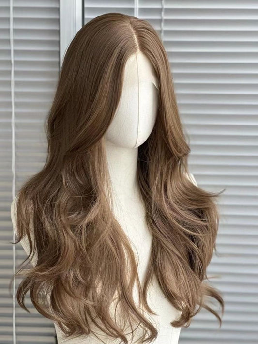 Kanekalon Hair Brown Wig (Human Blend)