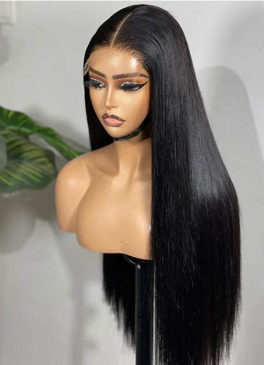 Long Straight Glueless Wig (Human Blend)