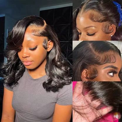 Raw Indian Bob Hair HD Lace Front Wig - 100% Glueless Full Lace